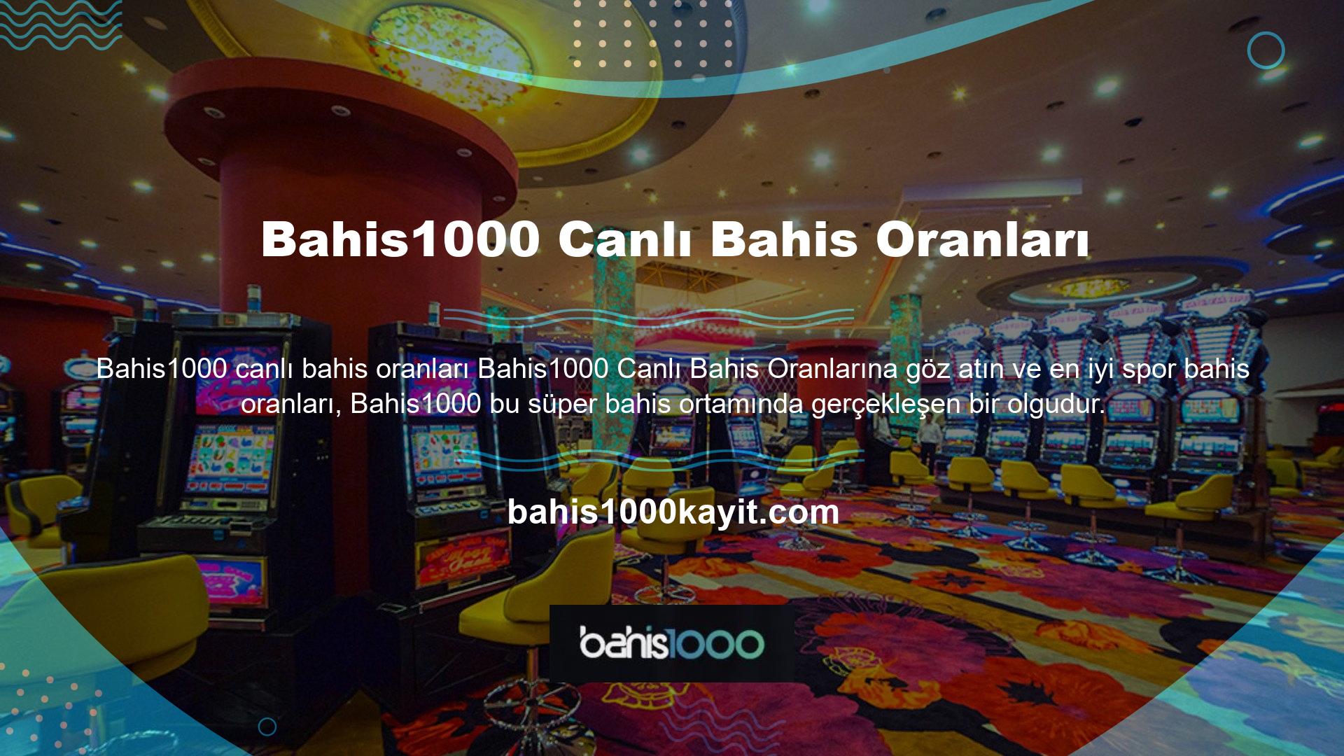 Bahis1000, tüm dünyada çok önemli bir yasa dışı casino sitesidir