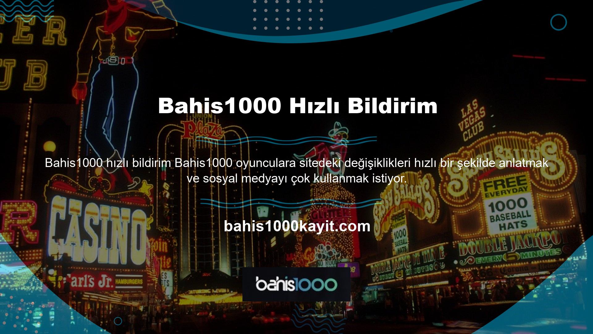 Çevrimiçi oyun oynamak ve oyuncuları bilen ve farklı türde casino hizmetleri sunan bir şirketten yardım almak istiyorsanız Bahis1000 Bettor iyi bir seçimdir